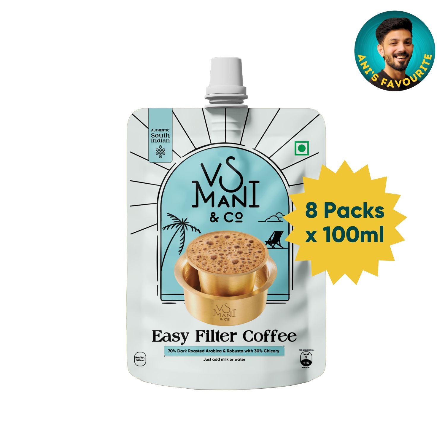 Easy Filter Coffee 70:30 | 100 ML x 8 Packs