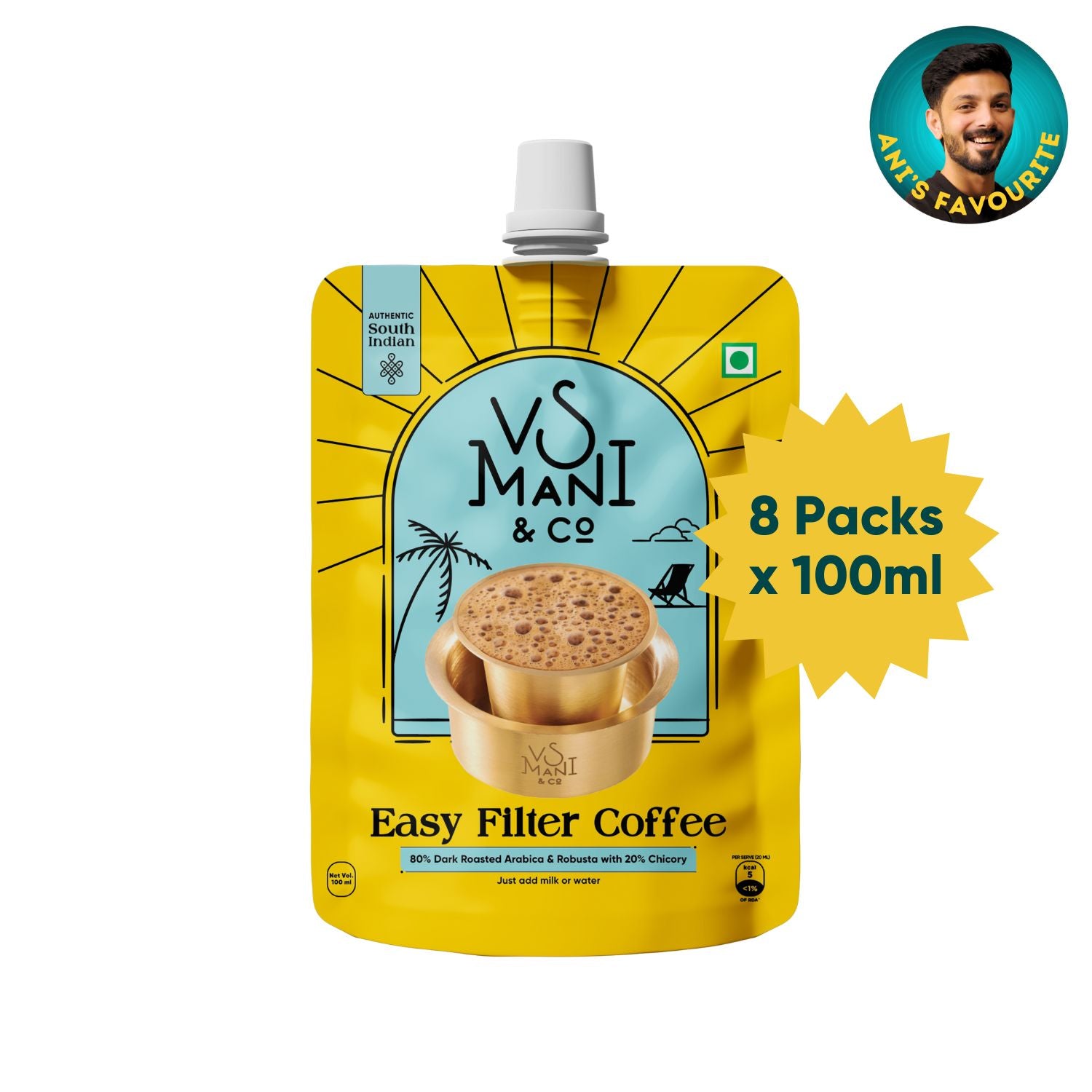 Easy Filter Coffee - 80:20 | 100 ML x 8 Packs